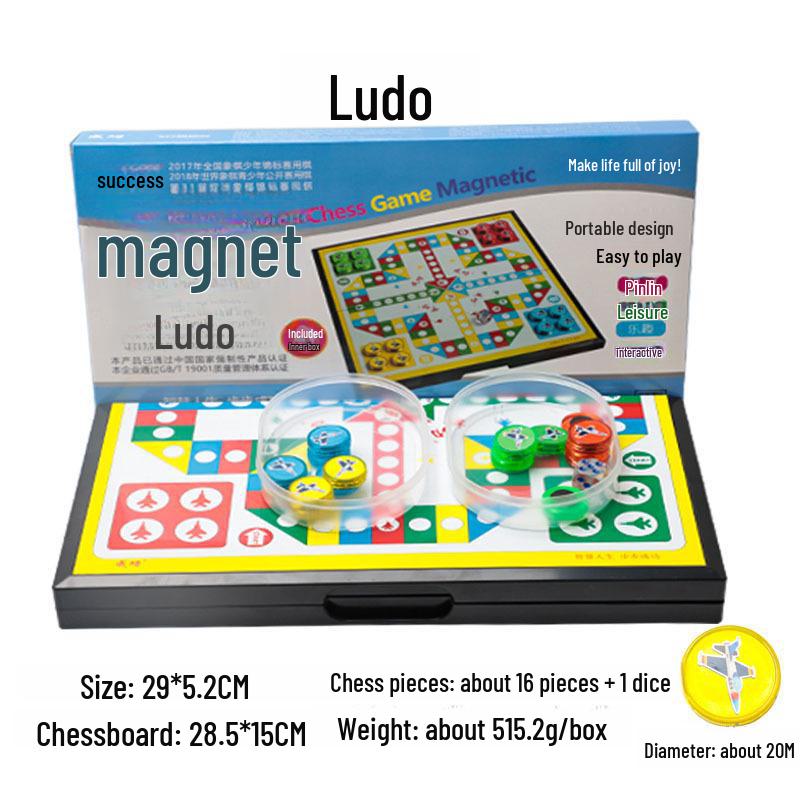 Portable Magnetic Foldable Chess Set - Travel-Friendly Puzzle Game for Leisure and Sports