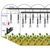 1 Set Cooling Hanging Sprinkler For Greenhouse Irrigation With Barb Connector 360 Degree Rotating With weight & Anti-drip device