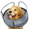 Adjustable Inflatable Elizabethan Collar for Medium To Large Breeds - Removable, Washable, Soft, and Breathable Cover