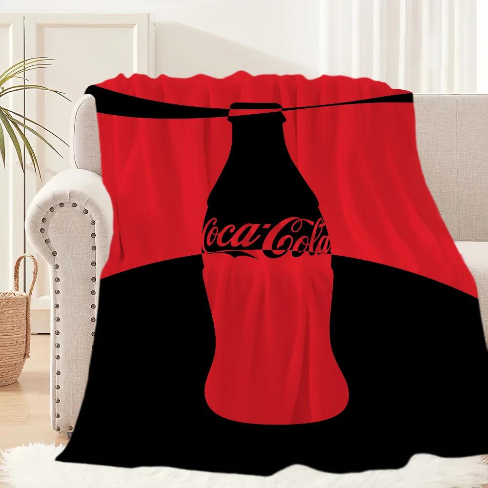 

CocaCola Logo Throw Blanket for Couch Travel Hiking Picnic Bedding Flannel Blanket Perfect Birthday Gift 75x90cm