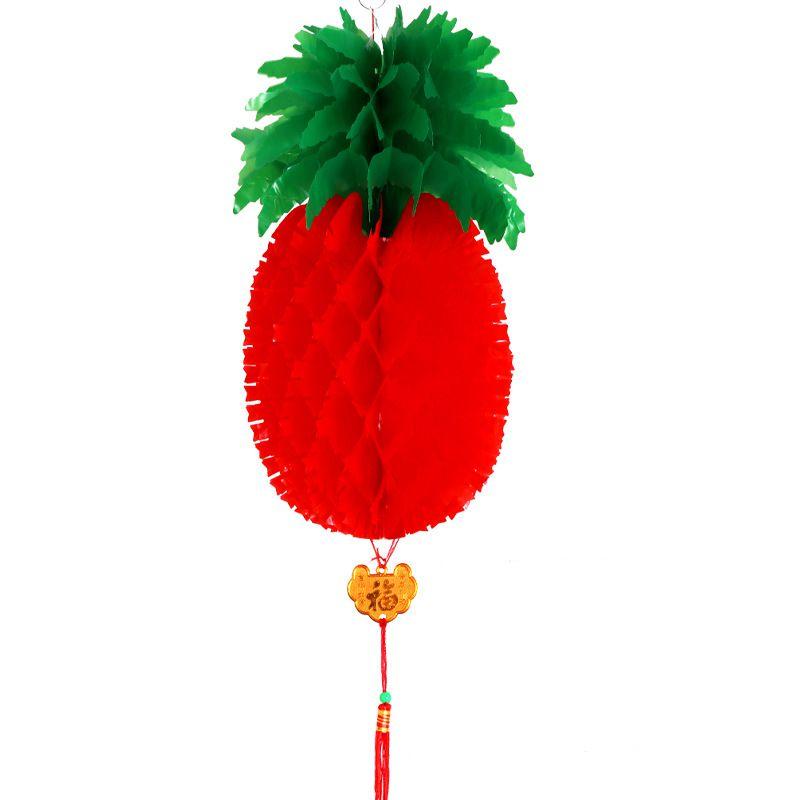 Pineapple Apple Lanterns Hanging Decorations Happy New Year Chinese Cny Fruit