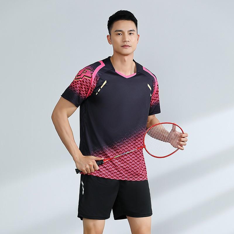 Ensemble Sport Badminton Tennis de Table Unisexe Haut à Manches Courtes Séchage Rapide Jupe-Short/Short Entraînement Compétition
