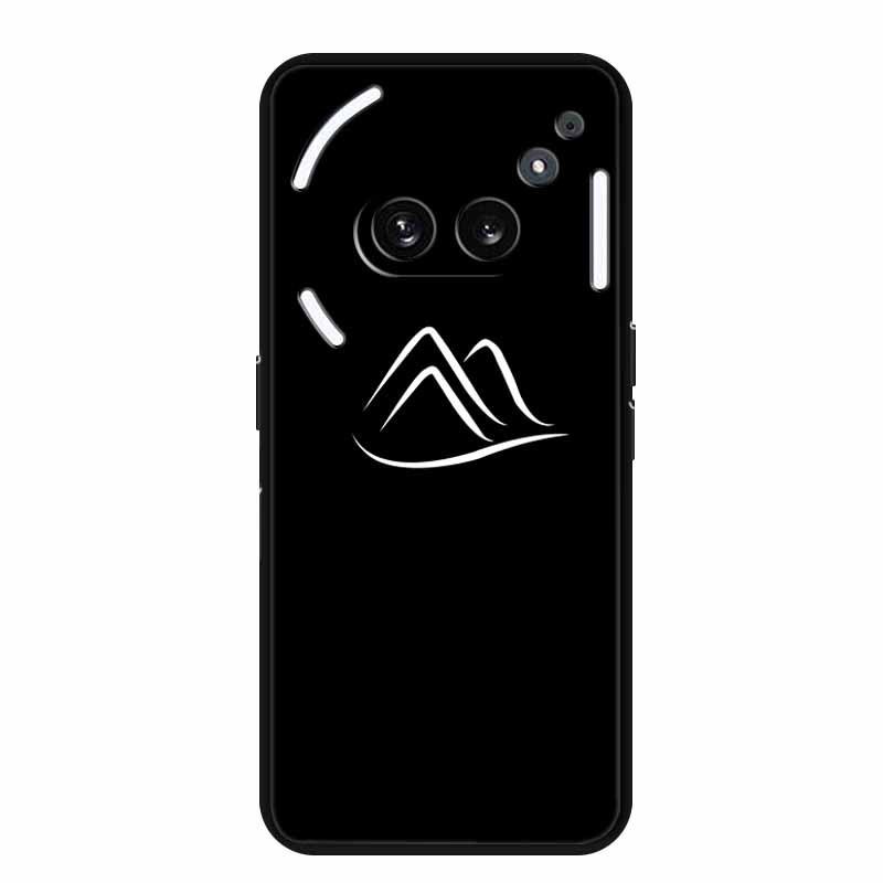 Nothing Phone 2A Luminous Hole TPU Soft Black Case with Simple Line Design