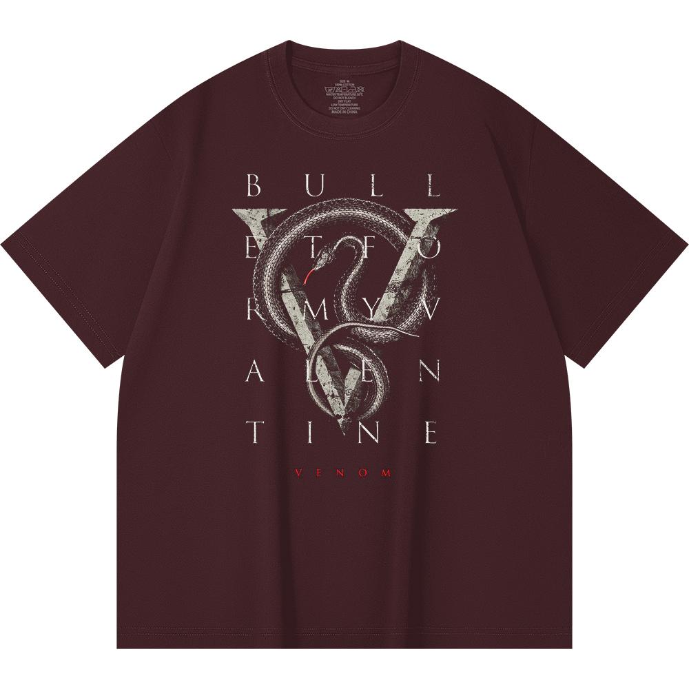 230 g/m² 100% katoenen heavy metal T-shirt met rockband- en popmuziekprint, unisex T-shirt van zwaar katoen.