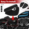 Motorcycle Black Battery Fairing Cover Left Right Protection Cover Accessories For Harley Sportster 883 1200 XL 2014-up