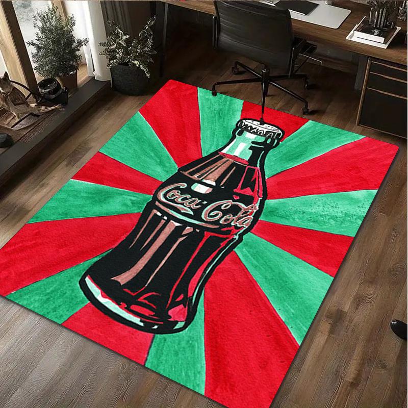 Coca Cola Print Rug - Home Decoration Carpet For Living Room Bedroom Flooring Computer Chair Area Rug