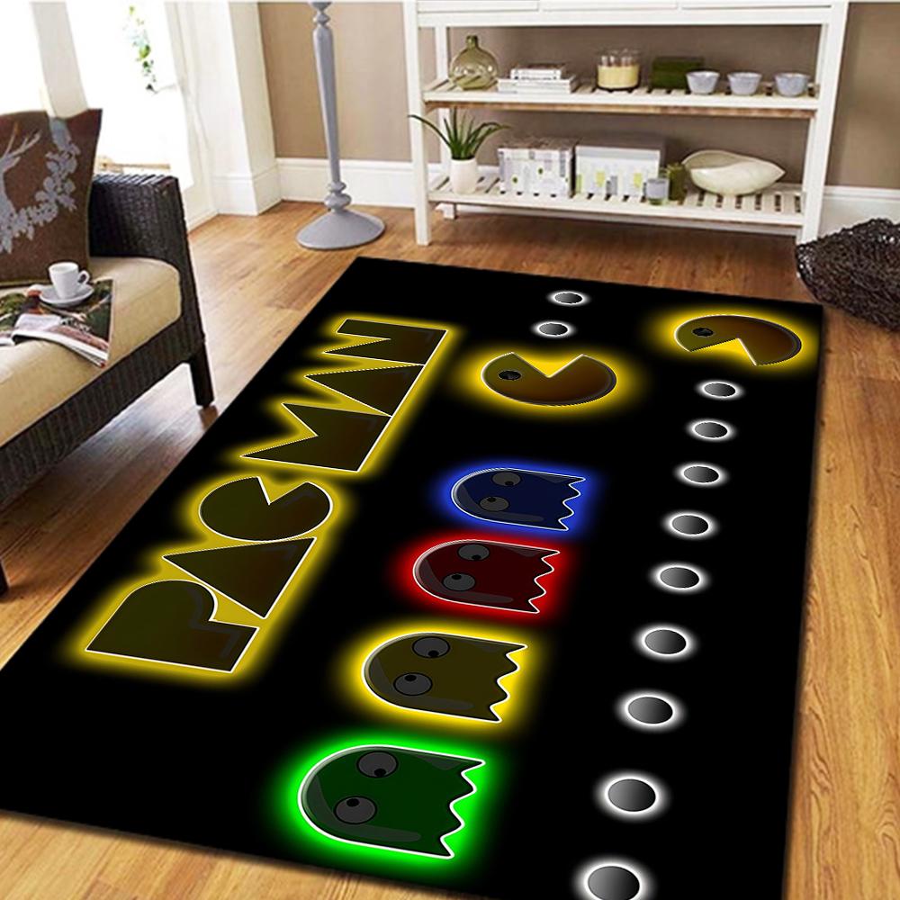 

PAC-MAN Cartoon Carpet, Cool Movie Home Decor Mat, Digital Print Bedroom Floor Rug, Living Room -HYQ64 60x90cm