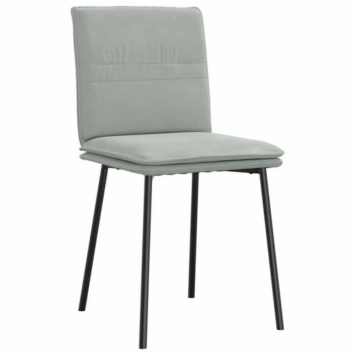 VidaXL Dining Chairs Set of 4 Light Grey Velvet, Chair, Living Room Chair, Accent Chair, Kitchen Chair, Seat of 3315344