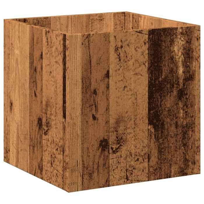 VidaXL Planter Old Wood 40x40x40 Cm Engineered Wood, Planter, Indoor Planter,, Flower Pot, Planter 857027