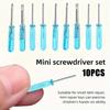 10pcs Blue Mini Screwdriver Set, Toy Cross Word Repair Tool, Suitable For Exercising Hands-on Ability Small Repair Tool, Cry
