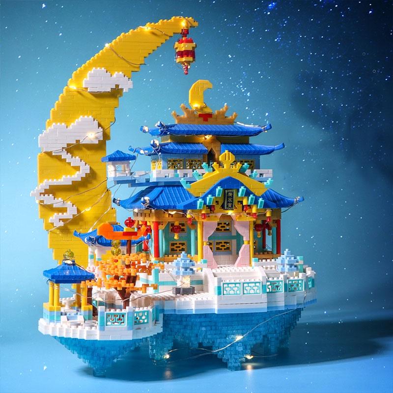 High-quality Abs Diamond Microgranule Building Blocks Compatible With Lego Traditional Chinese Style Castle Toy Wholesale