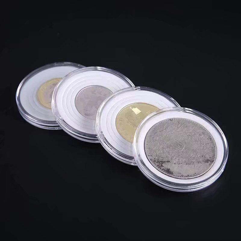 Coin Capsules 20mm 25mm 30mm 35mm 40mm X 10 Clear Cases Holders Storage Box Kits