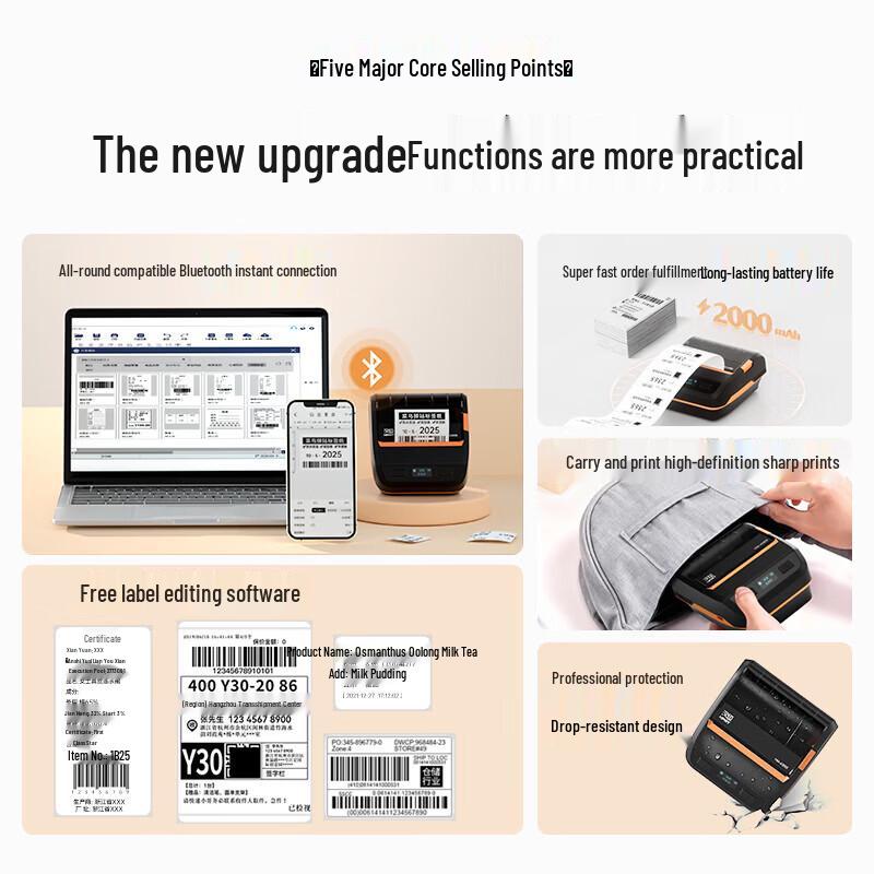 HPRT HM-T230 Portable Bluetooth Label Printer