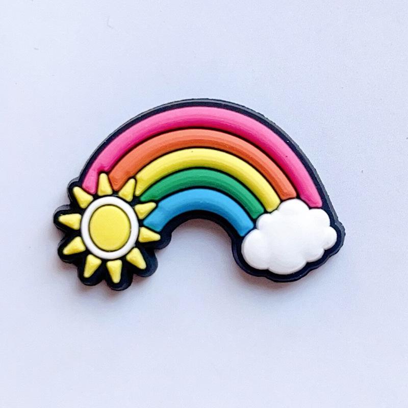 Cartoon Shoe Charms: DIY PVC Buckles for Crocs, Sandals, and Beach Shoes.