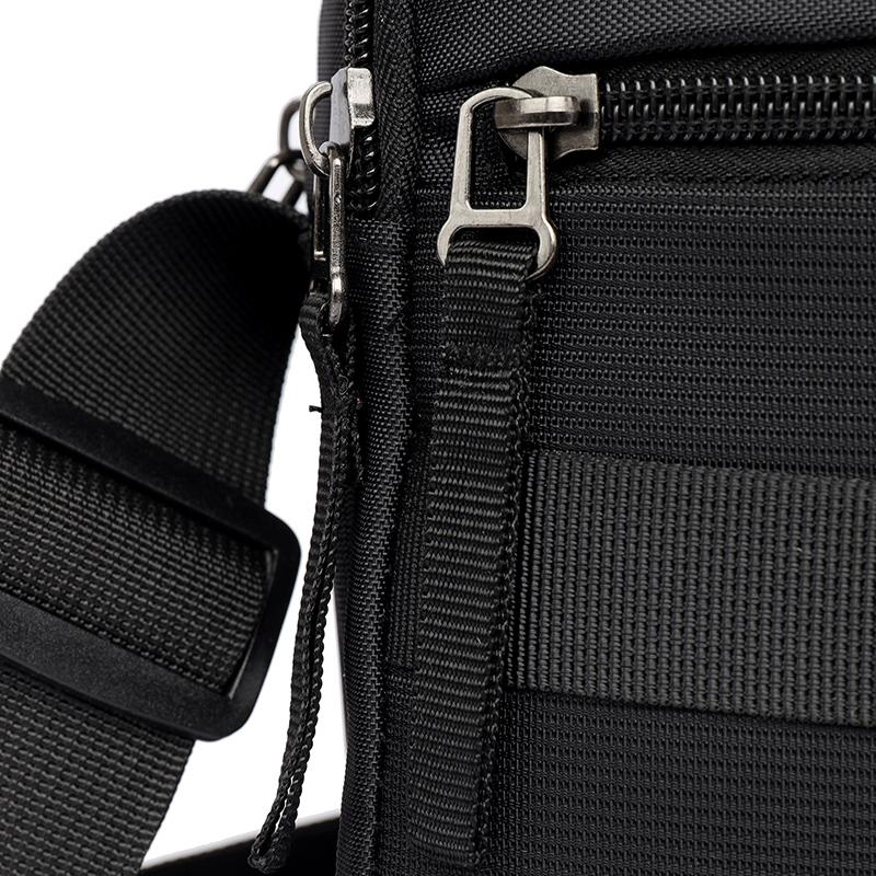 Borsa a tracolla leggera da uomo multistrato in nylon, alla moda, casual, per viaggi d'affari, resistente, con tracolla rimovibile