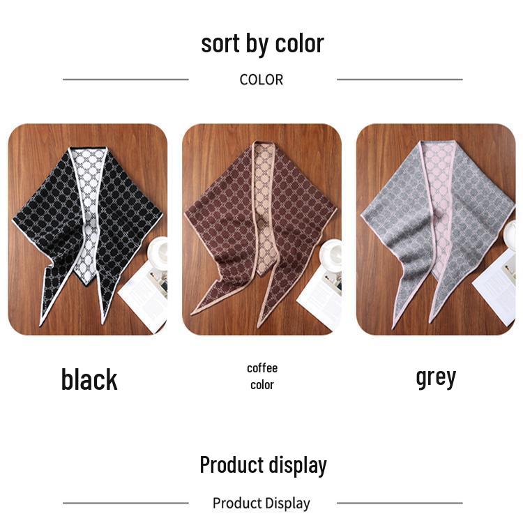 Damen reine Wolle gestrickter Schal Stola - Warm, Dick & Doppelt verwendbar Dreieck-Design für Herbst und Winter