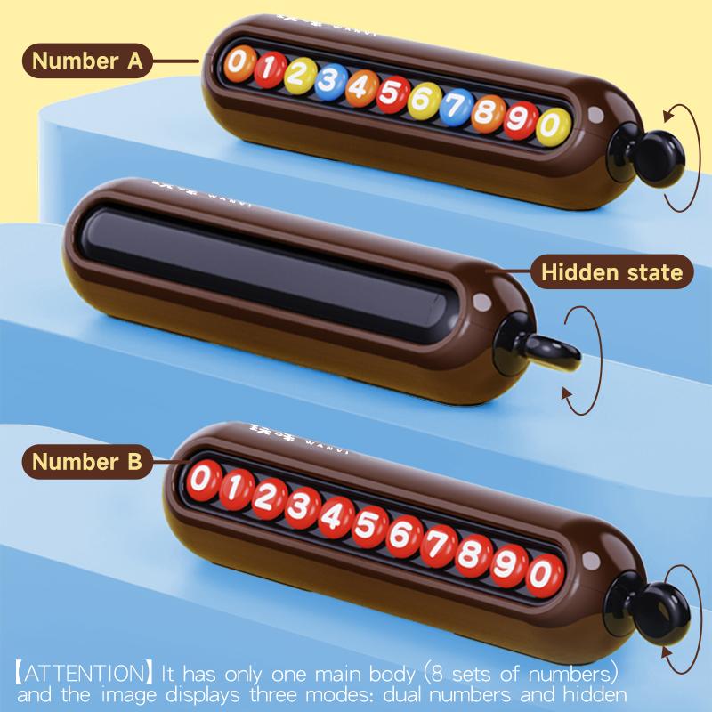 

Dual 2 Numbers Phone dash displayer Car Temporary Parking Number Plate Mobile Num Card dashboard Interior Decoration Accessories