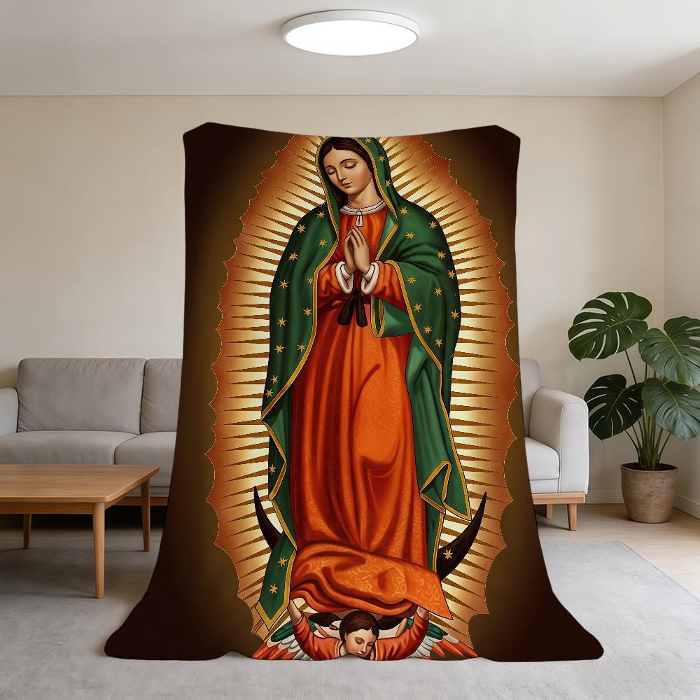 

Senora de Blanket Super Warm Comfortable Plush Throw Blanket Child Home Sofa Bedroom Guadalupe Nuestra Gift 75x90cm