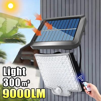 315COB Lampy solarne zewnętrzne ścienne z czujnikiem ruchu Zdalne sterowanie IP68 Wodoodporny Ogród Ulica Dom Awaryjny La