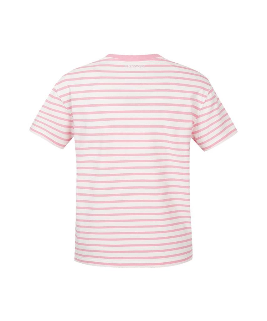 DISCOVERY EXPEDITION Women'S Striped Short Sleeve T-Shirt (L/Pink)