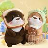 Lovely Design Fruit Otter Doll Soft Material Cartoon Animal Toy Otter Plush Toy  Kids Room