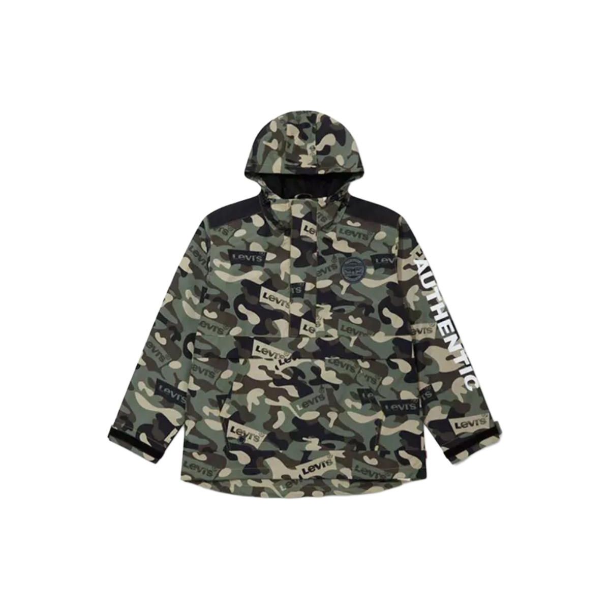 

Куртка с капюшоном Levis Камуфляж Свободного кроя Куртка Унисекс Военно-зеленый A5172-0001 XL