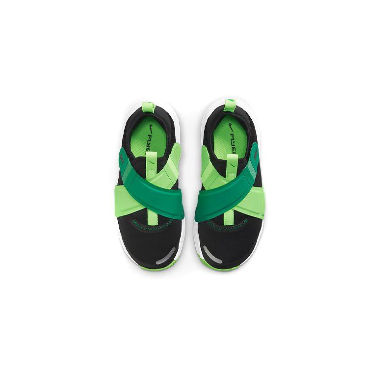 Nike Flex Advance Slip-On Velcro Low-Top Kids Running Shoes Kids Sneakers Black Green CZ0186-004