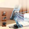 Universal All-Metal Aluminum 360° Rotating Mobile Phone Holder - Folding Double Shaft Design Stable Anti-Slip Bracket
