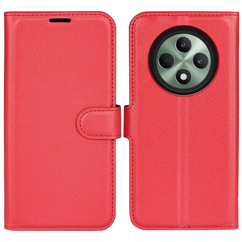 For Oppo Reno12 F 5G Phone Case Litchi Texture Anti-Drop Leather Wallet Cover