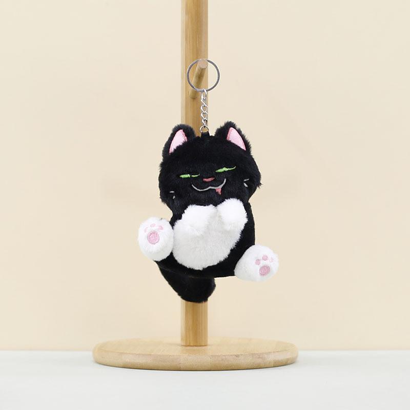 Charming Plush Cat Stuffed Animal Keychain High Quality Soft Short Fur Design