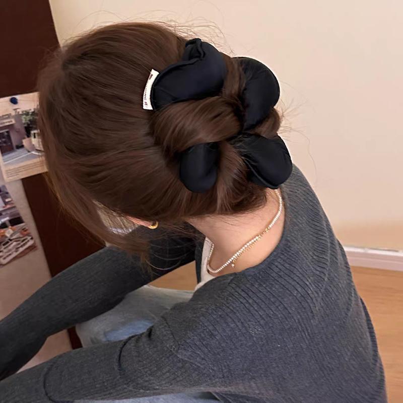 Sponge Sleep Elastic Ponytail Holder Hair Scrunchies For Women Hair Accessories Girls Soft Solid Satin Filled Cotton Big Bands