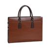 Men's Genuine Leather Anti-theft Briefcase with Combination Lock - Multifunctional Cowhide Business Bag
