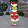 Yousheng LED Christmas Yard Sign Large Green Elf Tree Dog Sleigh Xmas Yard Sign for Winter Lawn Garden Yard Outdoor Decor