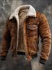 Men's Multi-Pocket Retro Fleece-Lined Outdoor Jacket