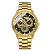 Top-Marke Dragon Watch Explosive Goldene Reliefuhr Herrenuhr Herren Drei-Augen Drache Leuchtend Wasserdicht Quarz-Uhr