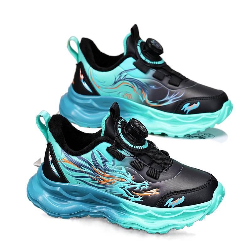 Boys' 2024 Winter Cotton Velvet Sports Shoes - Double Warmth