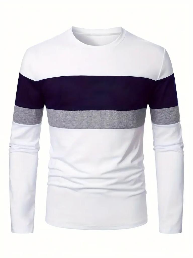 Fashionable 3D Digital Printed Men's Long Sleeved T-shirt for Spring and Autumn Outdoor Wear, Comfortable Polyester Fiber