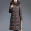 Fashion Winter Jackets Woman Long Parkas Hooded Faux Fur Collar Thick Warm Casual Middle Age Women's Coats