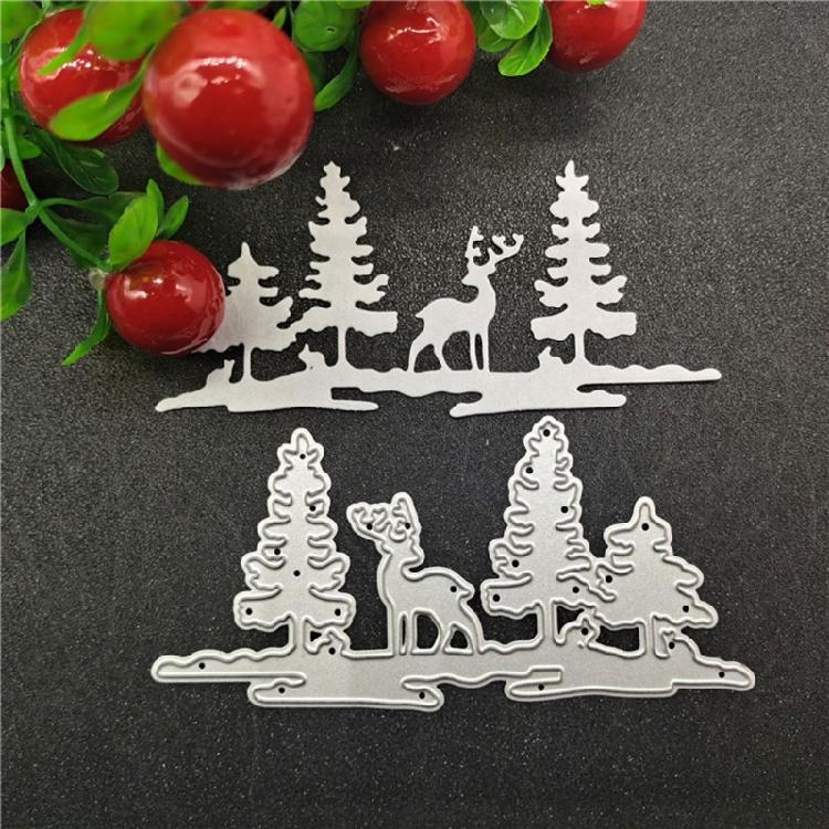 Elk Deer Forest Metal Cutting Die for DIY Christmas Card Making Party Decoration