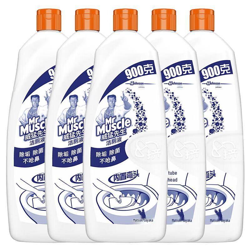 Mr. Muscle Pine Scent Toilet Cleaner, 5 x 900g
