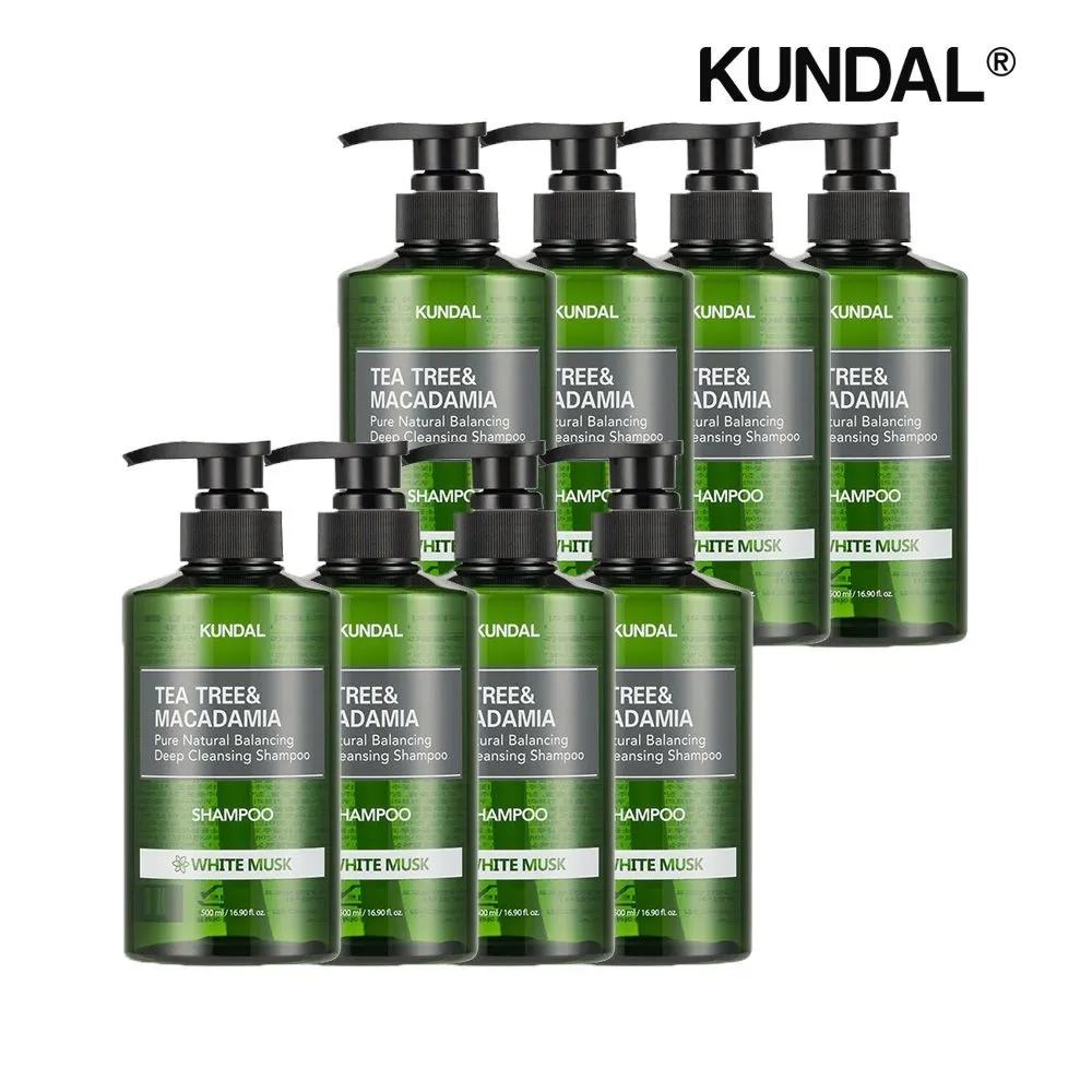 

KUNDAL Tea Tree & Macadamia Deep Cleansing Shampoo for Oily Hair White Musk 500ml x8