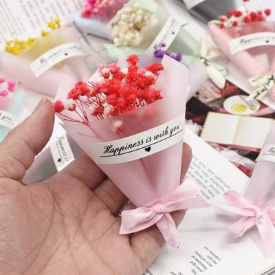 Mini Dried Flower Bouquet Natural Gypsophila Flower Bulk Baby Breath Floral Bouquet for DIY Crafts Photo Props Gift Invitations Decor