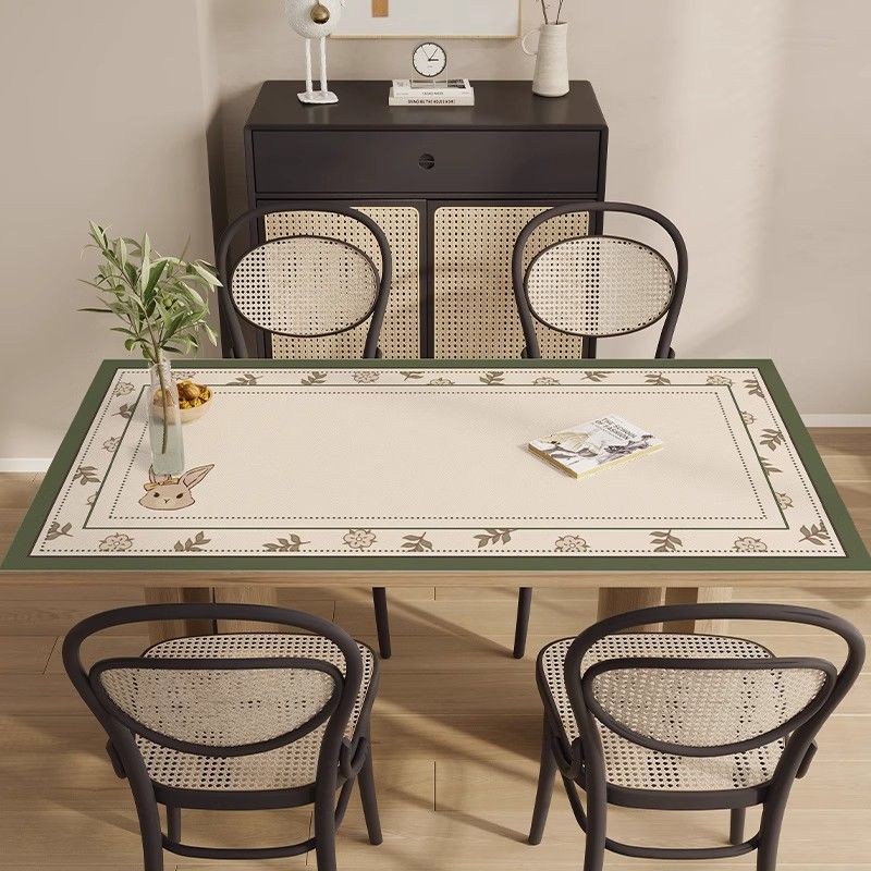 Leichter Luxus Esstischmatte, Tischdecke, Wasserdicht, Ölfest, Nicht bügeln, Premium Kaffeetischmatte, Verbrühschutz und Wärmeisolierung für Desktop