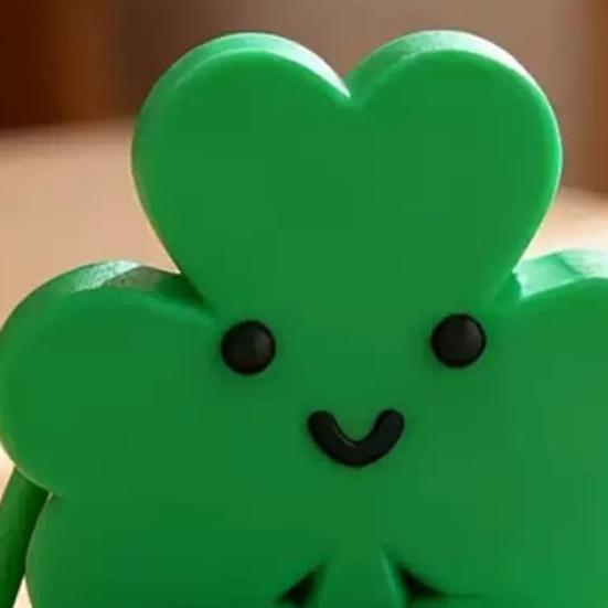 Doll Ornament Multi-Joint Movable Poseable Doll Figure Lucky Design Clover-Shaped Desktop Decoration