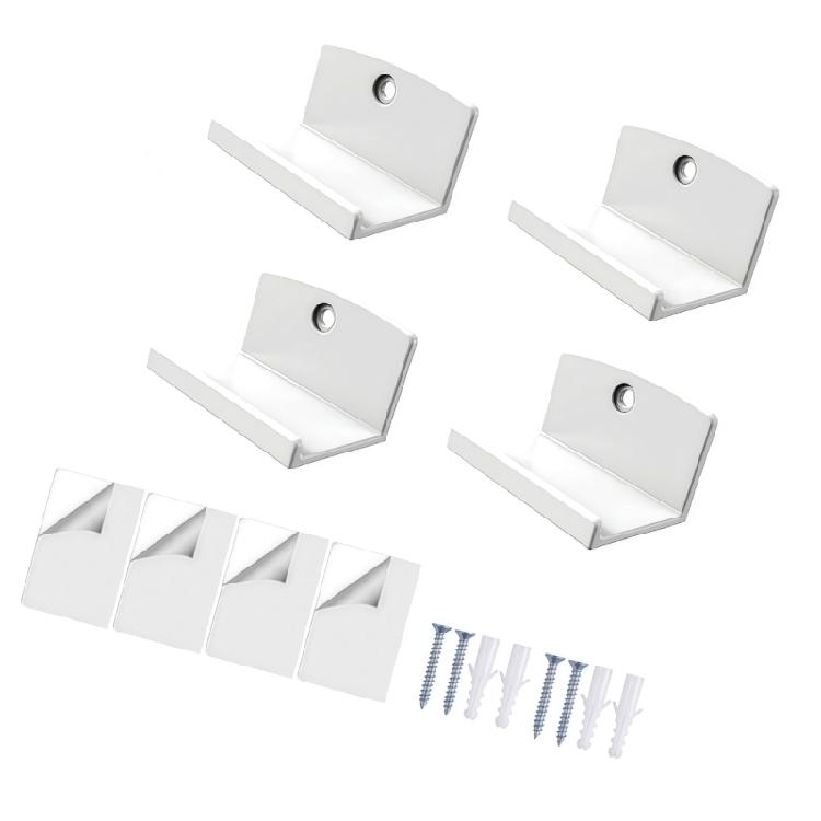 Pack of 4 Wall Mounted Holders for Vinyls Albums Using Sticky Materials Strong Adhesion Easy Installation Home Decors