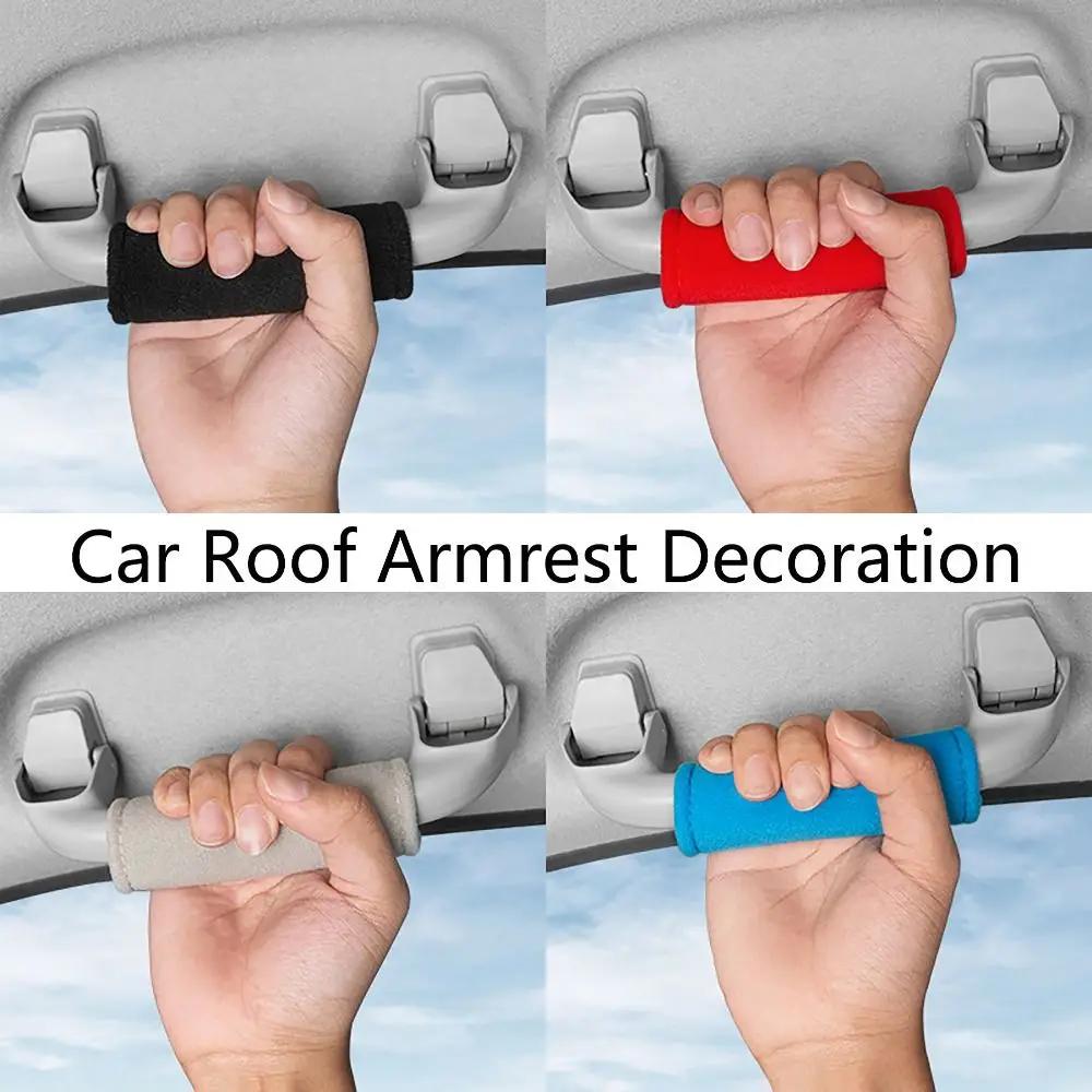 Soft Plush Car Roof Armrest Non-slip Auto Interior Pull Handle Cover Car Handle Protector Universal