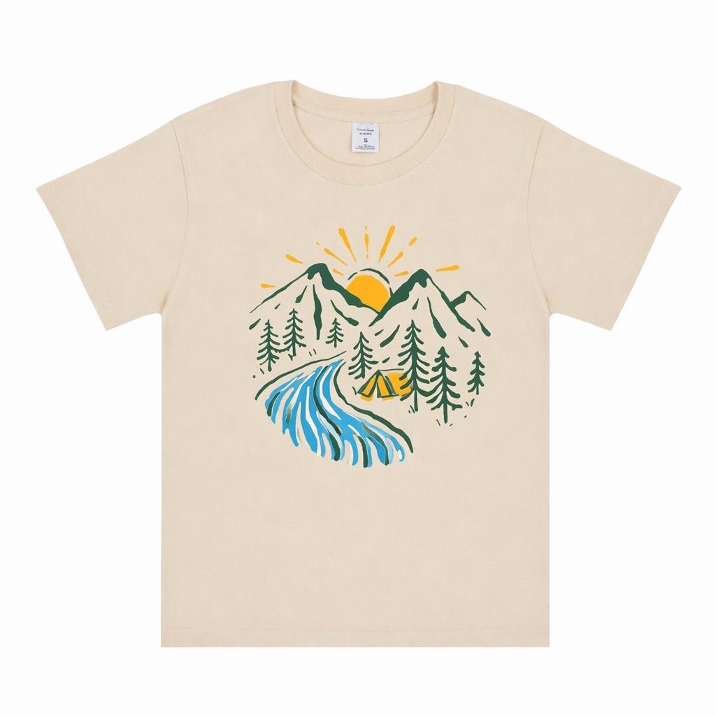 WoUnisexs Mountain Camping Graphic T Shirt 100 Cotton Oversized Crew Neck Short Sleeve Outdoor Adventure Tee