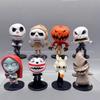 8Pcs/Set 6pcs/set The Nightmare Before Christmas Jack Skellington Model Figure Toys