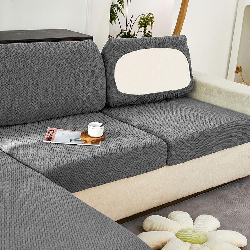 Jacquard Elastic Sofa Cover For Living Room Adjustable Couch Cover  Removable Washable Sofa Cushion Cover Protector Slipcover