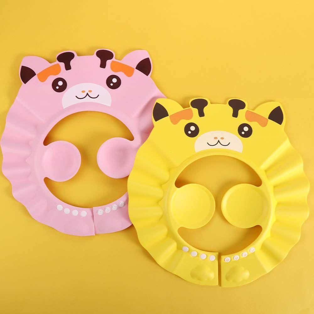 Adjustable Durable Protect Eye Ear Protection Toddler Infant Cartoon Shampoo Cap Bath Visor Hat Baby Bath Hat Head Cover